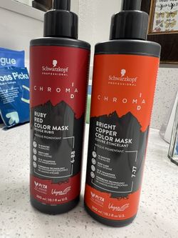 Schwarzkopf Chroma ID Bright Copper and Ruby Red Hair Color Masks