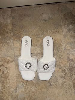 White elegant sandals