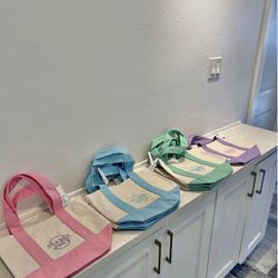PASTEL TRADER JOE’S TOTES — NEW WITH TAGS
