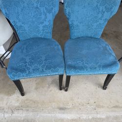Duo Teal Accented Chairs