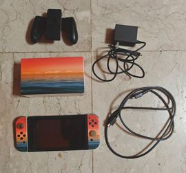 Nintendo Switch w/ Dock, Cables, Case, Ring-Con, and Three Games