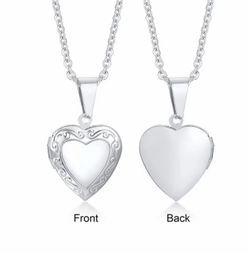 Sterling Silver Detailed Locket Necklace