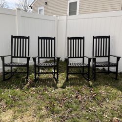 4 Black Rocking Chairs