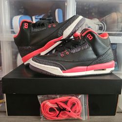 Nike Air Jordan Retro 3 Crimson 2012 Size 5.5  GS 
