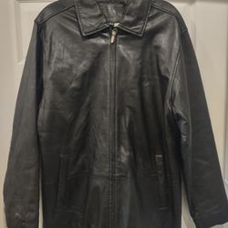 Knights Bridge Black Leather Jacket Size M