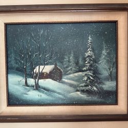 Humble Cabin Beneath the Hills Mid- 20th Century 