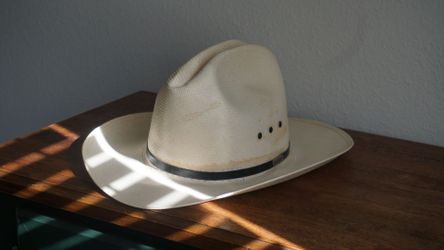 Retro Stetson Refurbished Straw Cowboy Hat