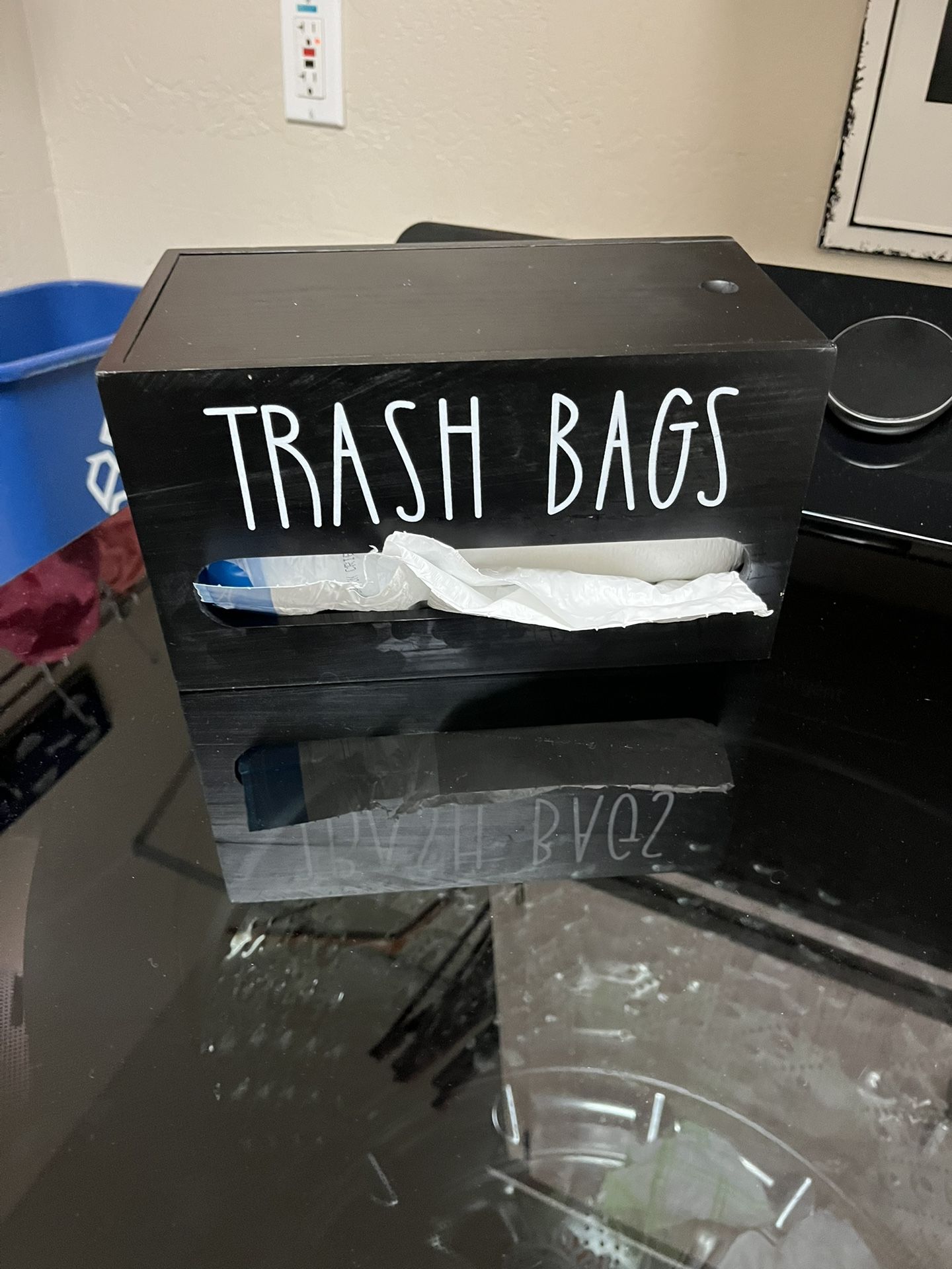 Black Trash Bag Container