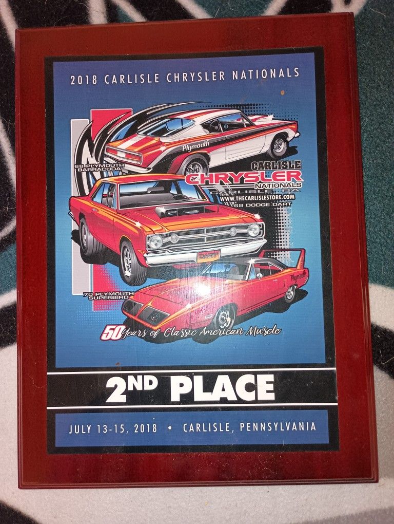 Chrysler Nationals Plaque