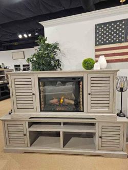 66" TV Stand: 66" x 17.69" x 30.88"H.