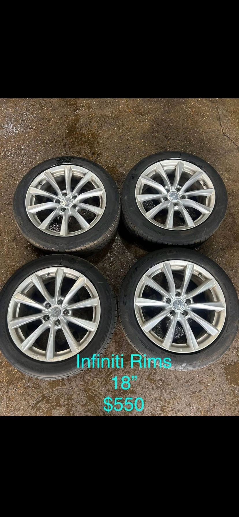 Infiniti 18” Rims (wheels and tires)