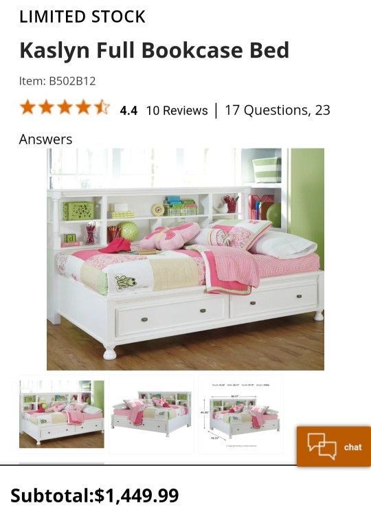 Ashley Furniture Full Bookcase Headbood With Trundle Storage