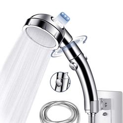 Handheld Shower Heads with Hose and Holder, SAYGOGO High Pressure Shower Head with 3 Spray Settings and On/Off Switch Detachable Shower - (3-kit)