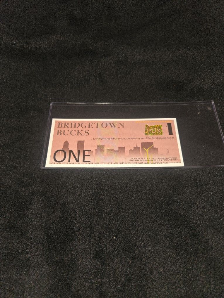 This is a Bridgetown Bucks local complementary currency note