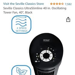 New Seville Classics Tower Fan