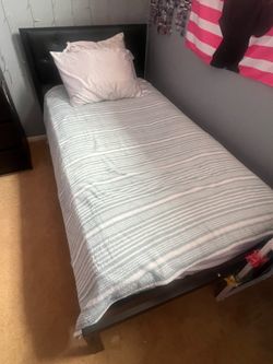 Black twin bed frame