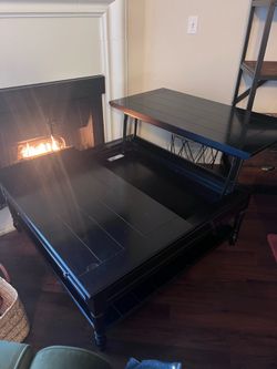 Dark wood coffee table / living room table
