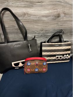 Stunning Karl Lagerfeld Paris 3-piece handbag bundle!