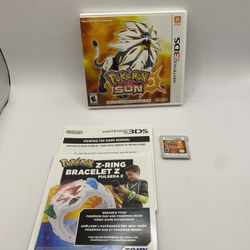 Pokemon Sun Nintendo 3DS Game With Case and Inserts Authentic Tested Working CIB
