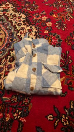 Plaid Jacket, Blue and White