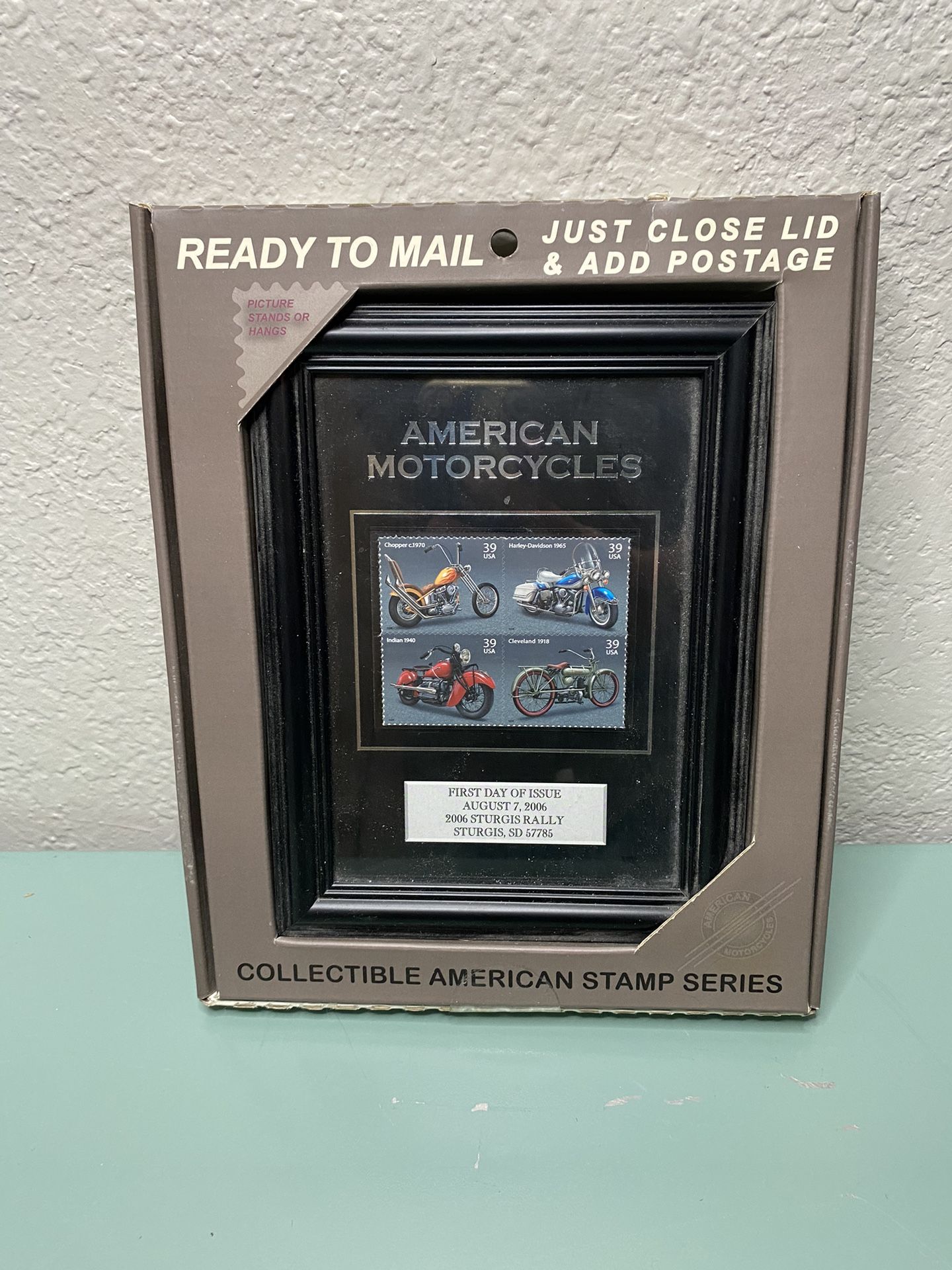 STURGIS RALLY August 2006 Framed First Day Of Issue Stamp American Motorcycles 