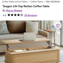 New Lift Top coffee table