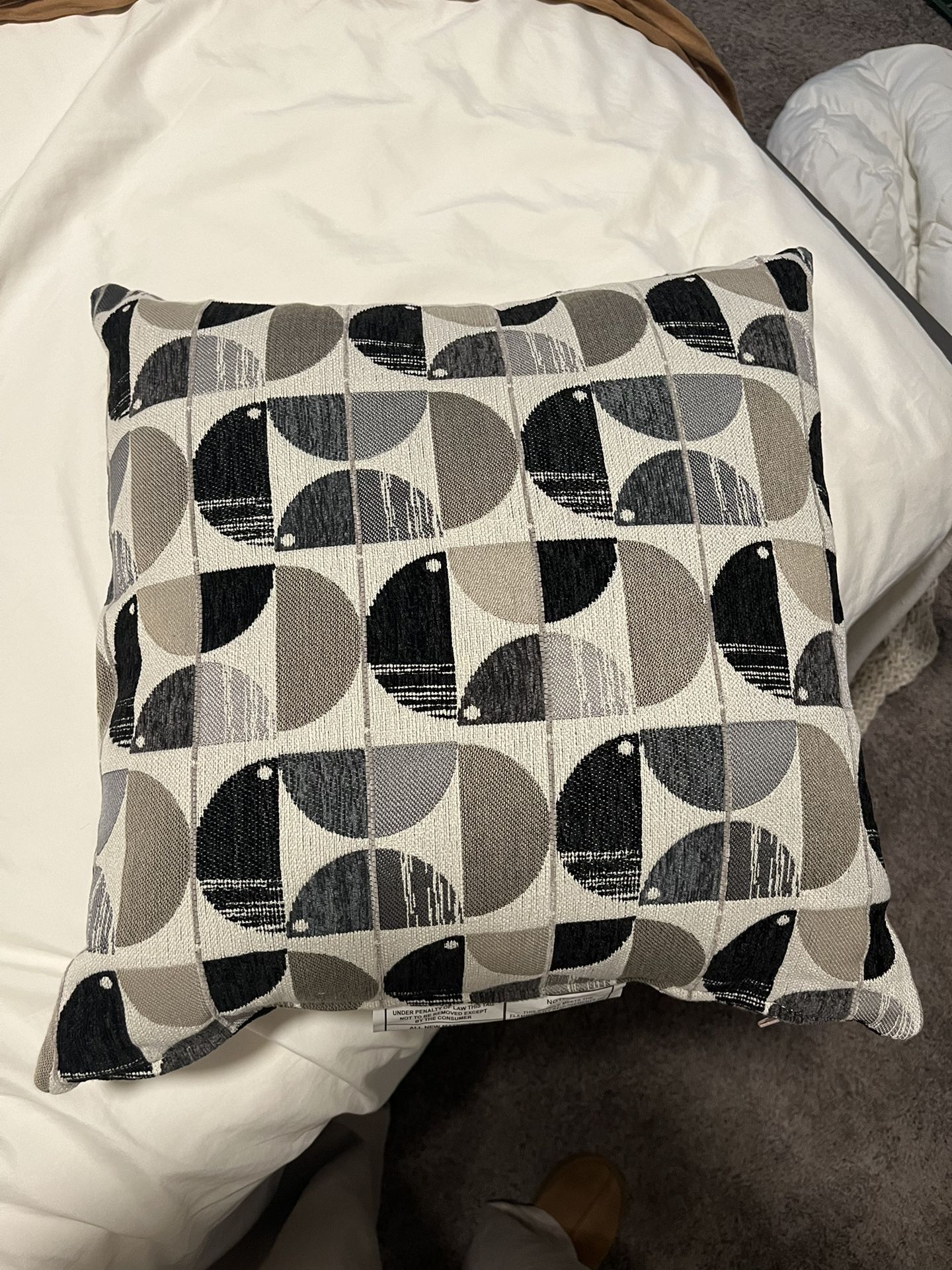 Tan/Black Throw Pillow (2)