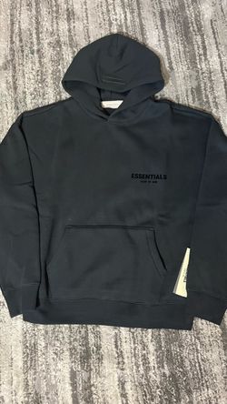 essential black stretch limo fear of god hoodie