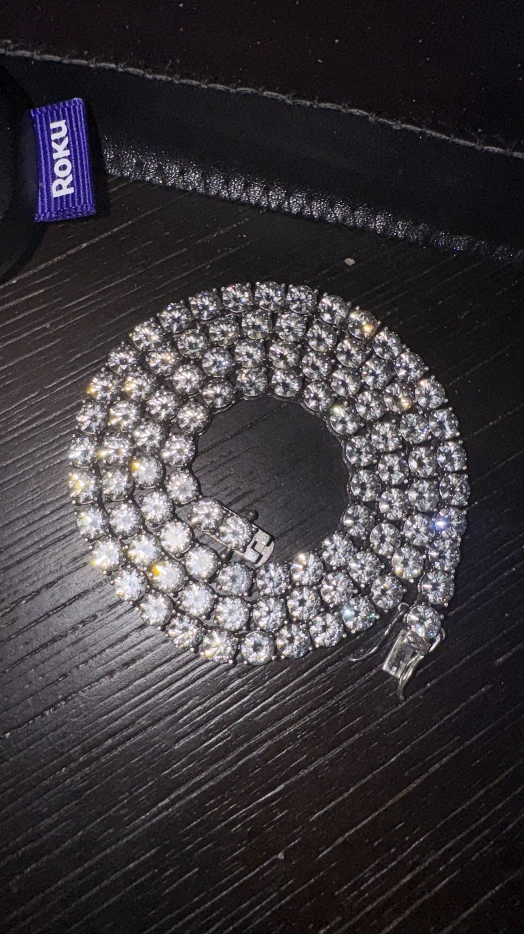 Tennis Chain Necklace Vvs Moissanite