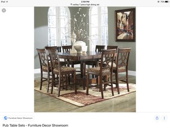 Ashley dining set 6 chairs with extendable