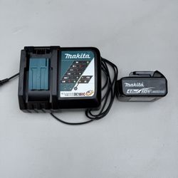 Makita 18v Lithium Ion 4.0 Ah Battery And Charger
