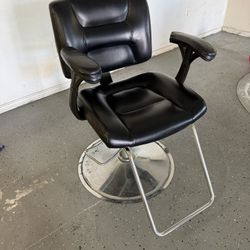 Barber Shop Chair - Black Faux Leather