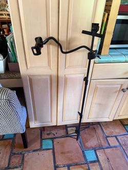 Black Adjustable Floor Stand with Flexible Arm