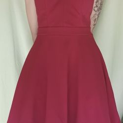 Junior Sz 3 Red 4 Strap A-line Short Dress