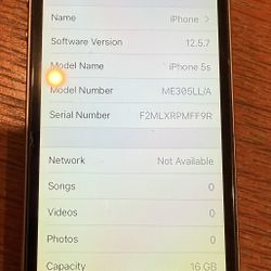 iPhone 5s 16 GB Storage