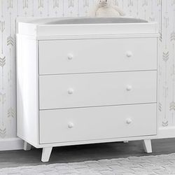 NEW Dresser W/ Changing Table, Kids 3 Drawer Dresser, Baby Dresser !