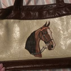 Rare Leather Horse Purse