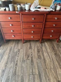 Credenzas with storage drawers