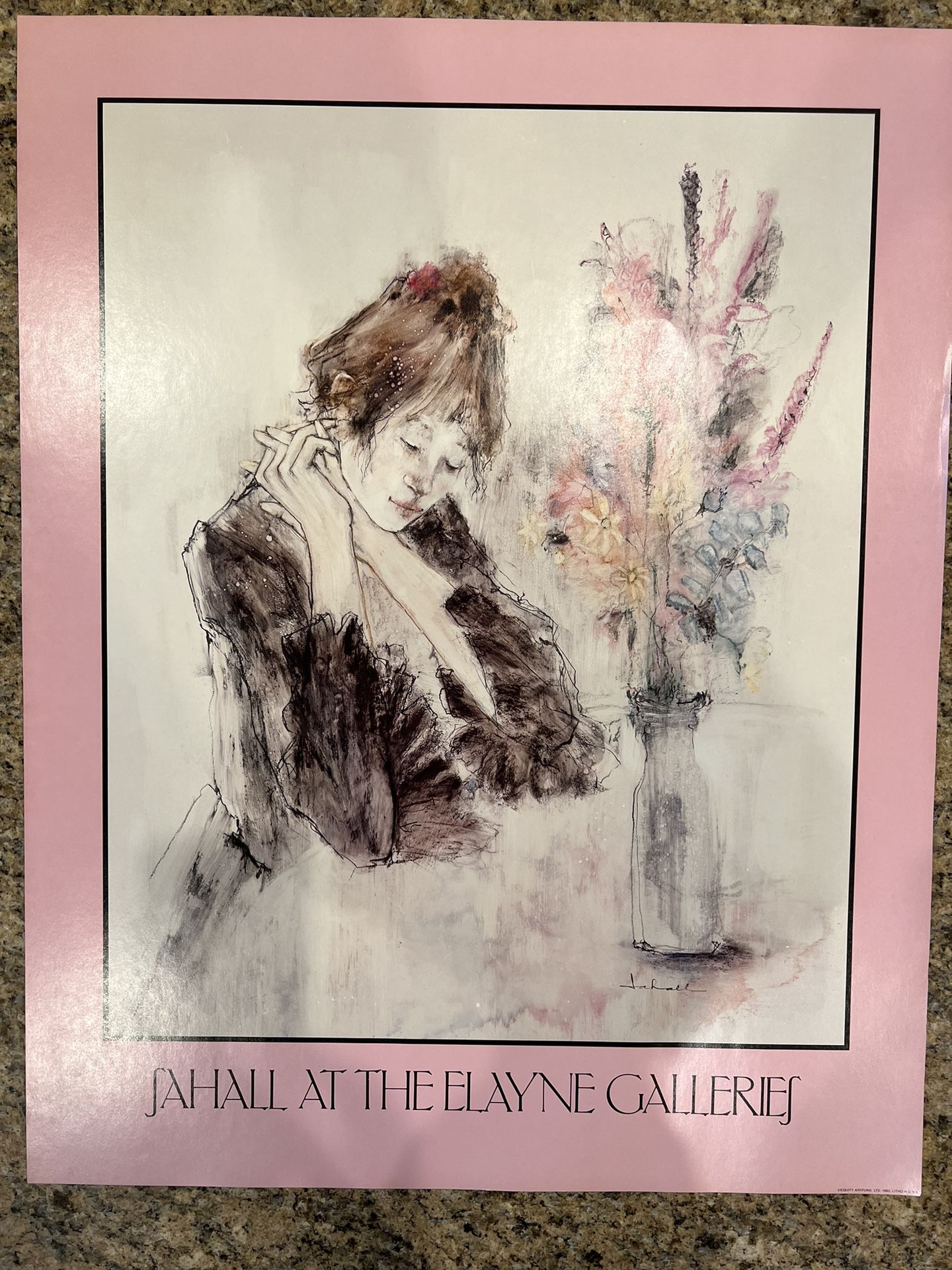 Great Holiday Gift Art Poster 22 X 27 1/2 Beautiful Lady Repose