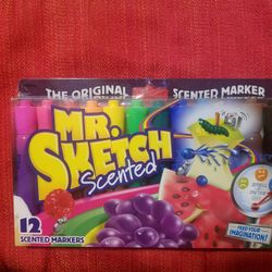 Mr. Sketch Scented Markers 
Qty 12 markers
The package has been cut open but the markers have not been used. 
Please look at all the pictures for the 