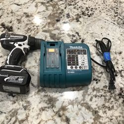 Makita drill with 18V battery and charger set