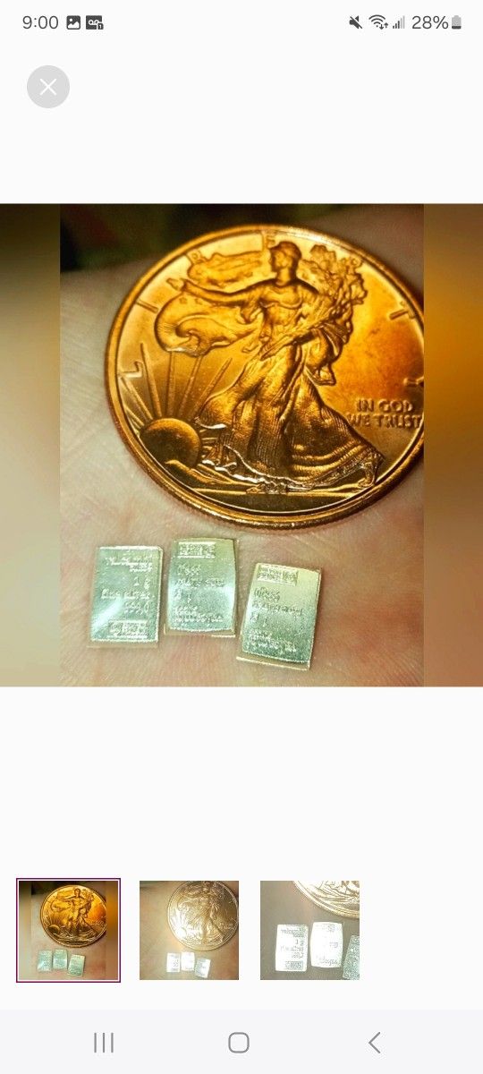 Random .999 Copper + 3g Valcambi Silver Bars. 999 Fine Silver 