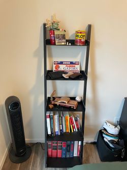 Back Leaning Wall Ladder Bookshelf