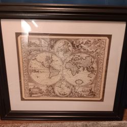 Framed "World Atlas" Pic