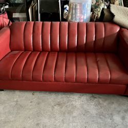 Red Leather Couches