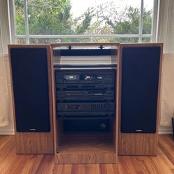 Vintage Fisher Speakers, Stereo Receiver, CD Player, and Double Cassette Deck $200 OBO