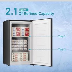 2.1 cubic foot upright freezer