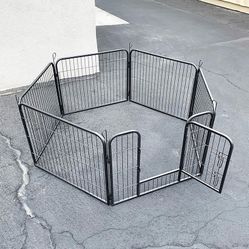$70 (New in box) Heavy duty 24” tall x 32” wide x 6-panel pet playpen dog crate kennel exercise cage fence play pen