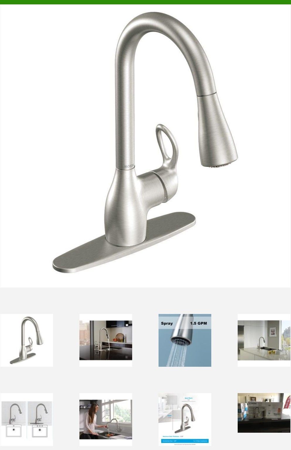 MOEN Kleo Single-Handle Pull-Down Sprayer Kitchen Faucet