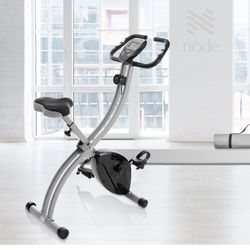 Indoor Cycling Bike - Folding, Upright Stationary Exercise Cycle with Magnetic Resistance